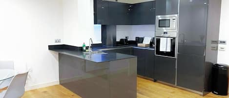 Microwave, oven, stovetop, dishwasher