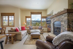 TV, fireplace, video games