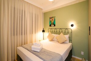 Apartamento | 1 dormitorio, cortinas opacas, tabla de planchar con plancha