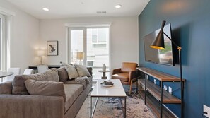 Smart TV - Landing | Chic 2BD, Rooftop Lounge, Gym (Durham)