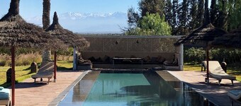 Heated pool & view of Atlas