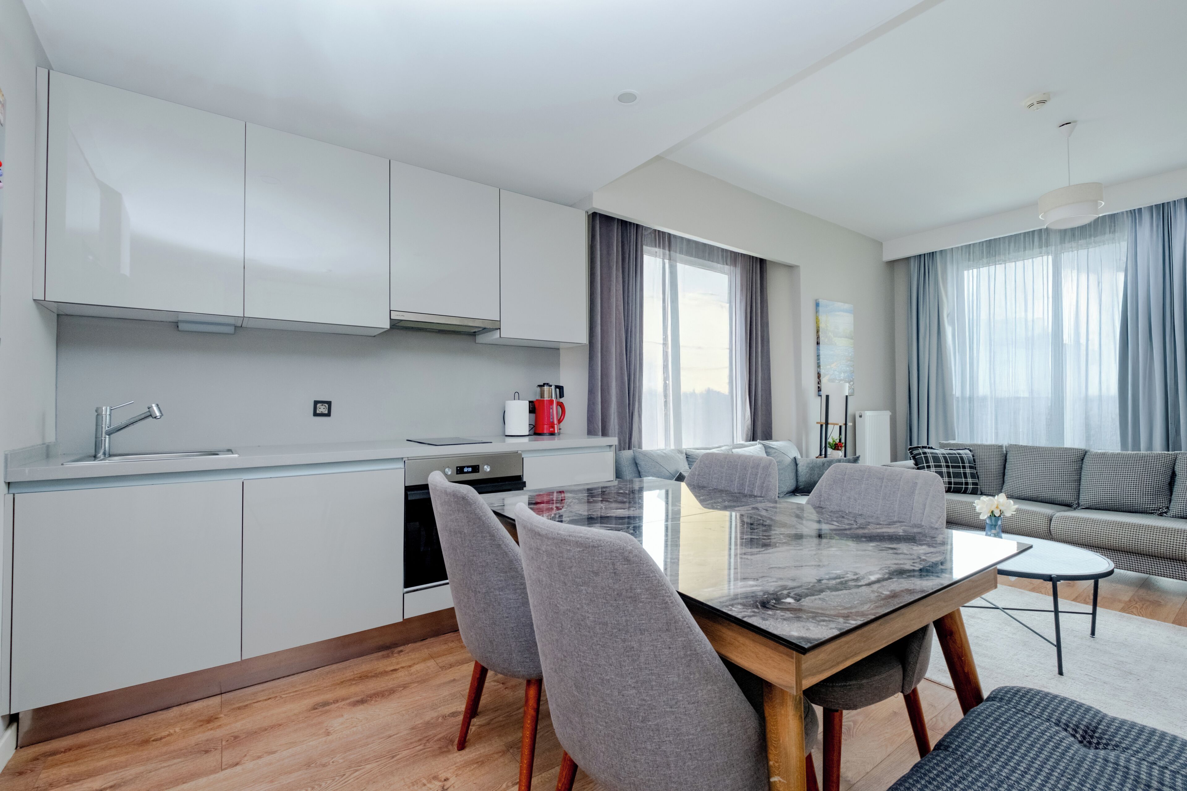 Basic Condo, Balcony, City View | Private kitchen | Full-size fridge, oven, stovetop, dishwasher