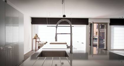 Hip & modern ground floor apartment with 2 billiard tables and all amenities!