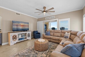 Condo, Multiple Beds (Atlantic Villas 101) | Living area - Atlantic Villas 101 (New Smyrna Beach)