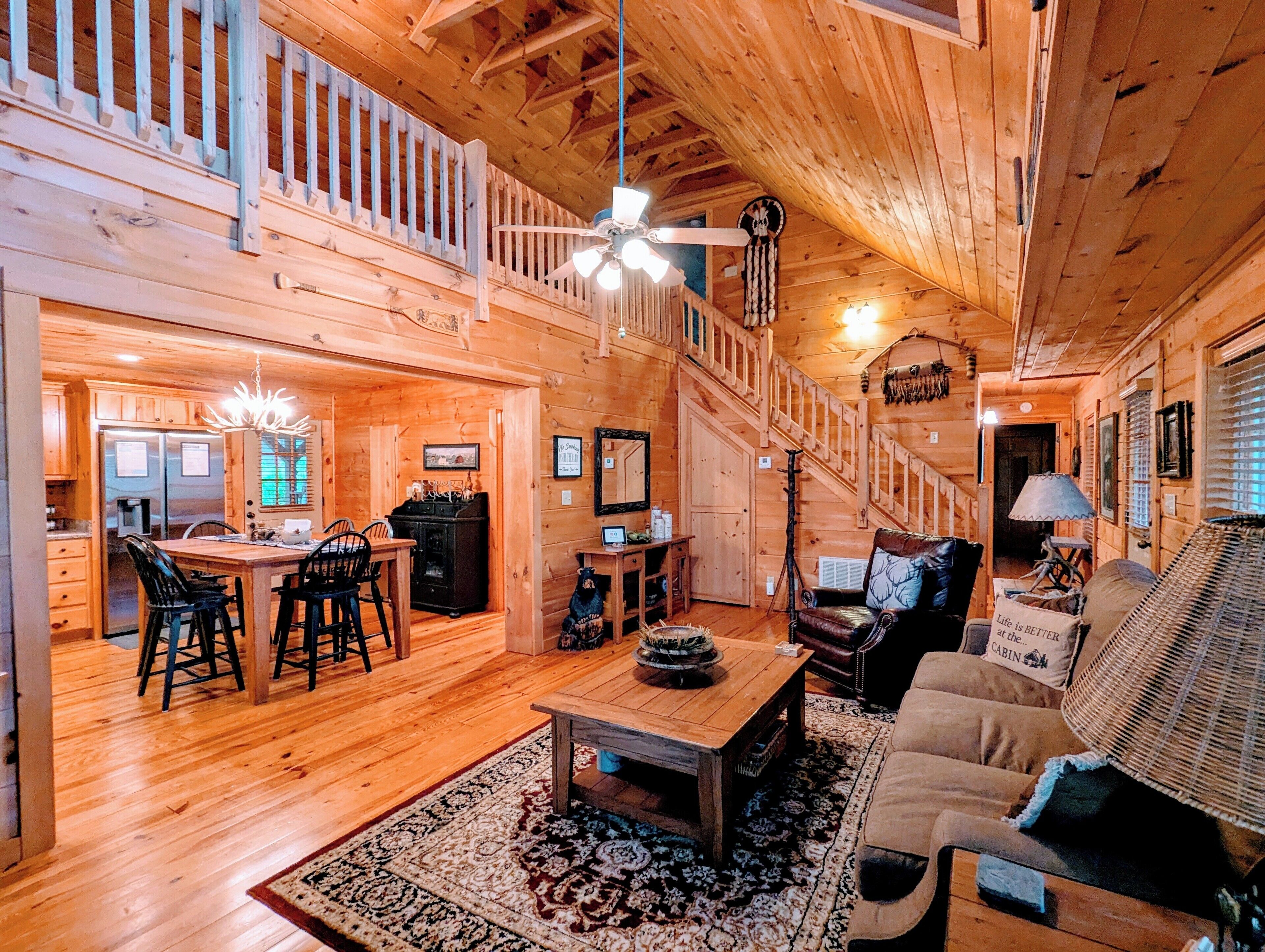 Smart TV, fireplace, DVD player, books