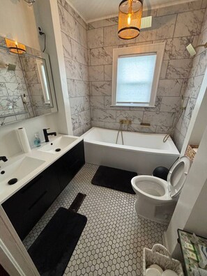 Towels, soap, toilet paper