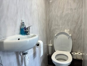 Dusche, Handtücher, Toilettenpapier
