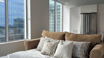 1 bedroom, iron/ironing board, travel crib, free WiFi