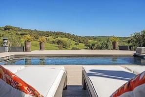 Outdoor pool, a heated pool