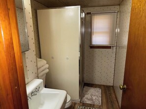Hair dryer, towels