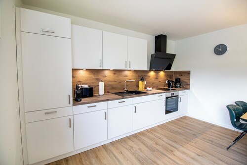 In love with the sea - penthouse with sauna. Roof terrace. Family-friendly. Dogs.