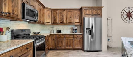 Microwave, oven, stovetop, dishwasher