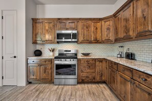 Microwave, oven, stovetop, dishwasher