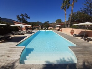 Outdoor pool, a heated pool