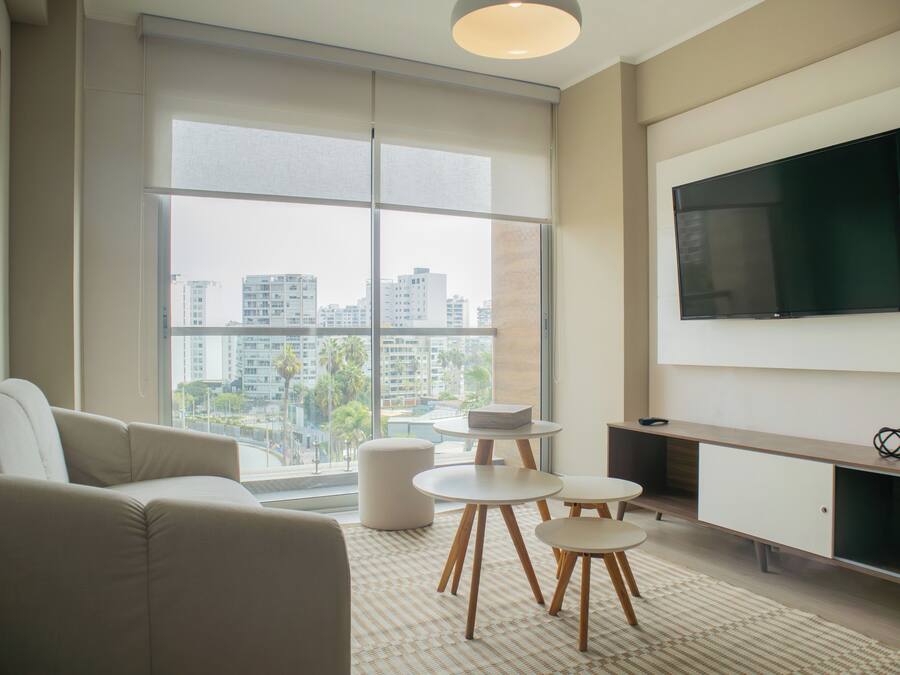 Departamento, 3 habitaciones (803) | Área de sala de estar | Smart TV