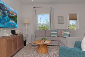 Casa adossada, diversos llits (Salty Beaches) | Sala d'estar