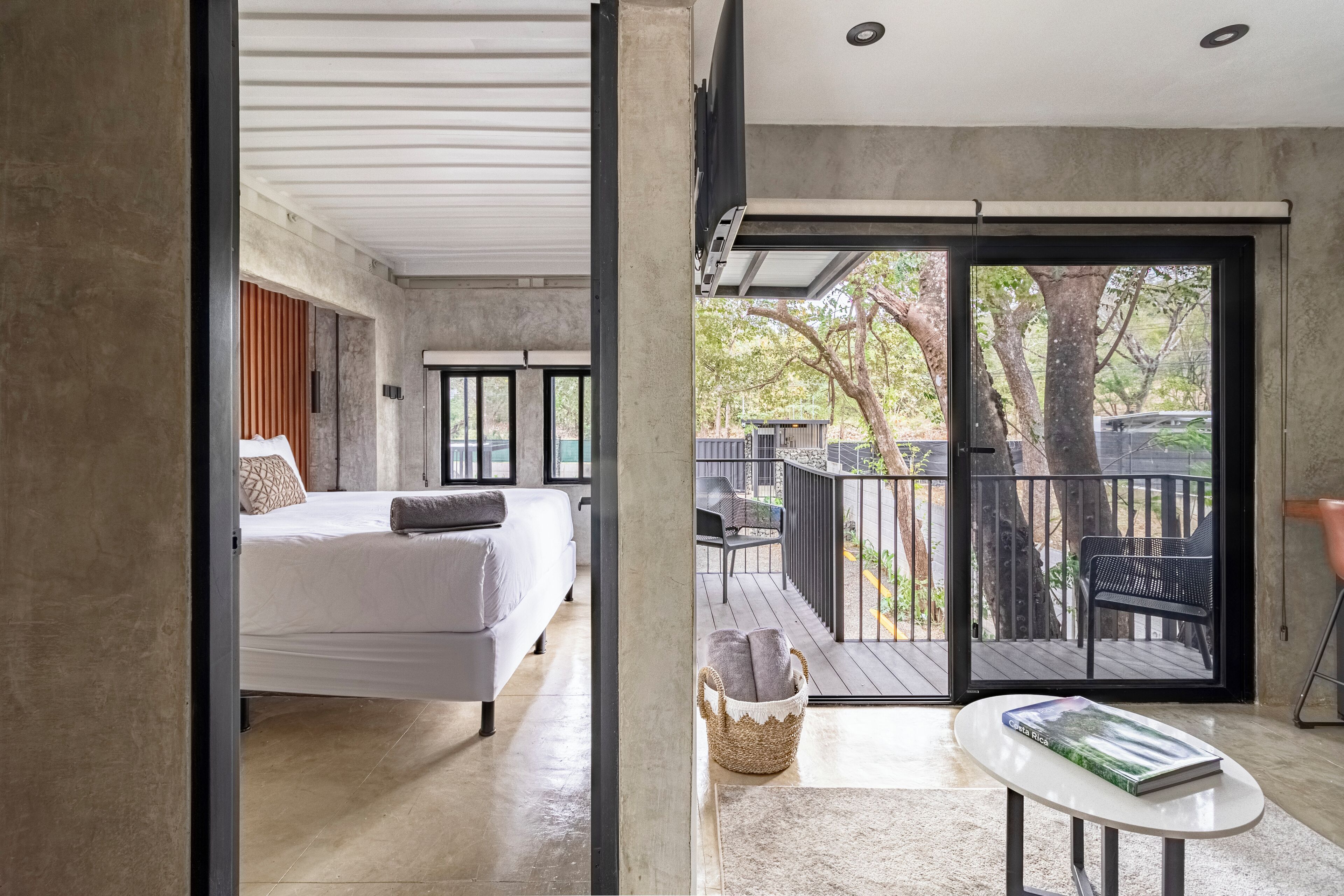 Appartement Design, 2 chambres, balcon, vue jardin | 2 chambres, literie de qualité supérieure, couette en duvet d'oie
