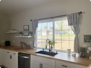 Microwave, oven, stovetop, dishwasher