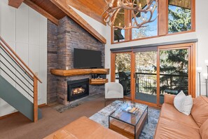 TV, fireplace, stereo