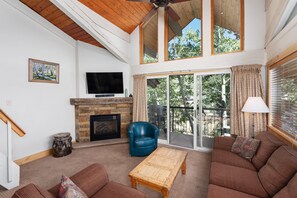 TV, fireplace, stereo
