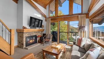 TV, fireplace, stereo