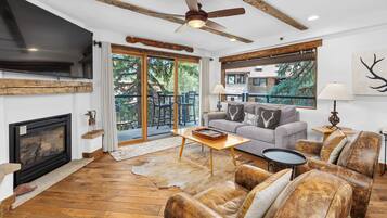 TV, fireplace, stereo