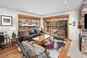 TV, fireplace, stereo