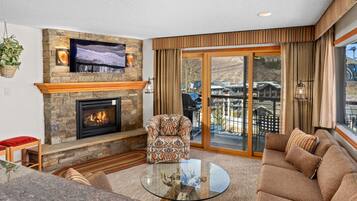 TV, fireplace, stereo