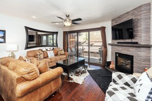 TV, fireplace, stereo