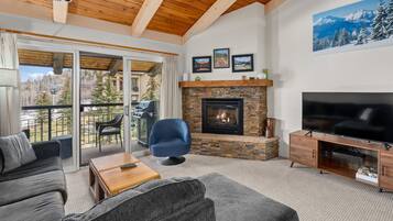 TV, fireplace, stereo