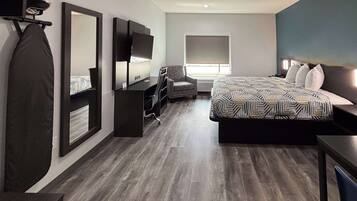 Premium bedding, pillowtop beds, individually furnished, desk