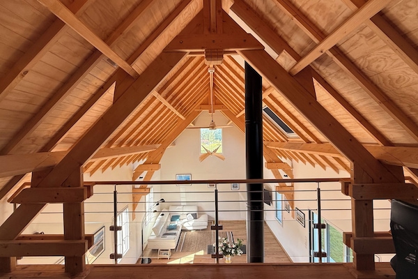 Vue d'une des chambres de l'étage