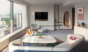 Suite - 1 soveværelse (Naluria Suite) | Premium-sengetøj, pengeskab på værelset, skrivebord