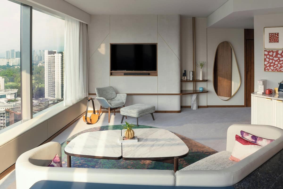 Suíte superluxo, 1 quarto (Naluria Suite) | Roupas de cama premium, cofres nos quartos, escrivaninha