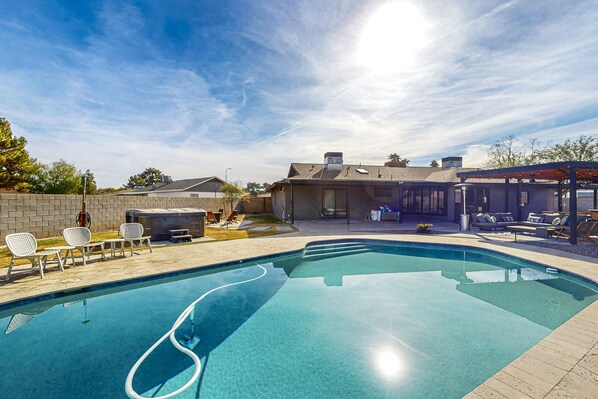 A heated pool
