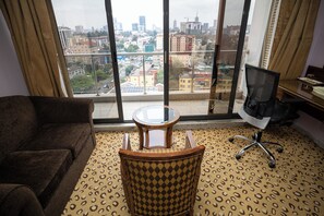 Vue sur la ville depuis l’hébergement