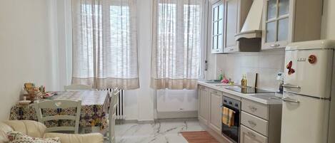 Fridge, oven, stovetop, dishwasher