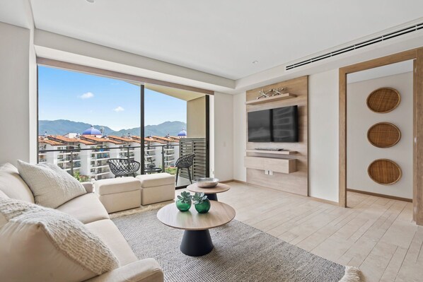 Apartemen | Ruang keluarga | Smart TV 40-inci dengan saluran TV kabel