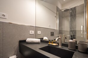 Ducha, secador de pelo, toallas