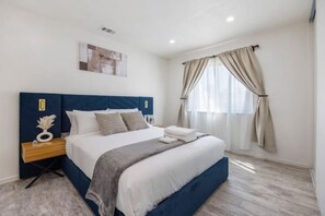 2 bedrooms, in-room safe, iron/ironing board, WiFi