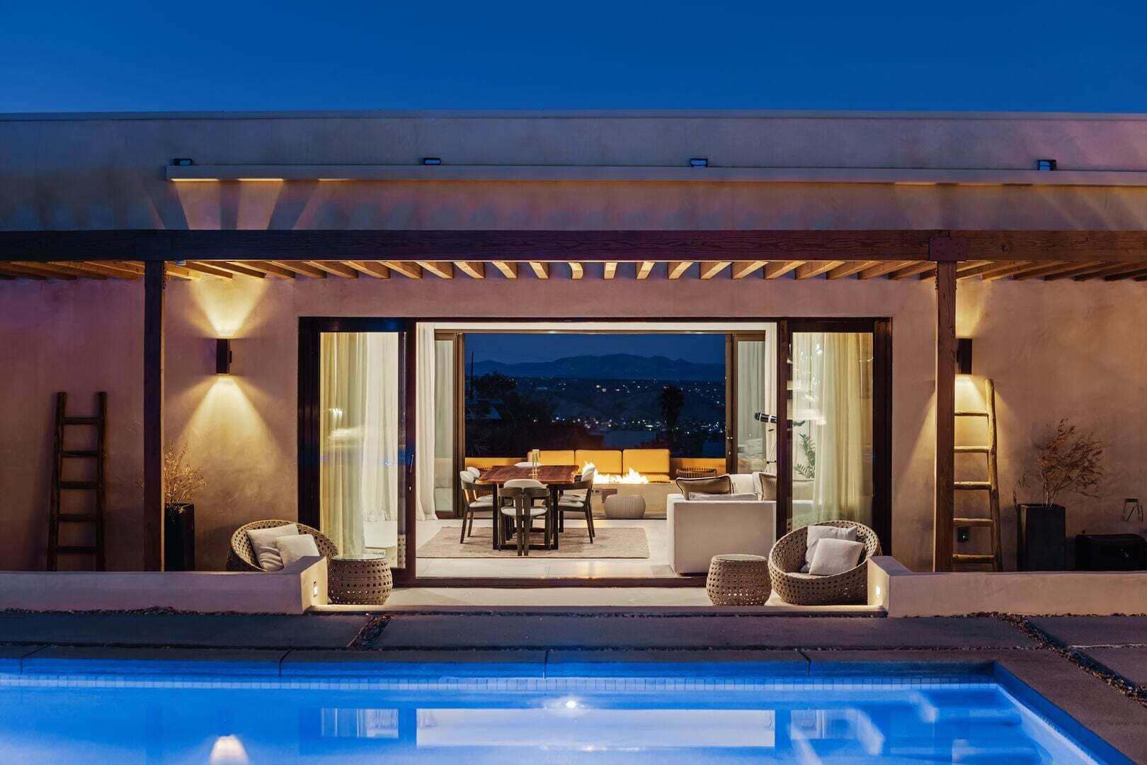 A heated pool