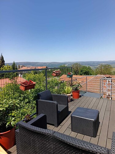 Accommodation with heated indoor pool and balcony with panoramic view