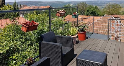 Accommodation with heated indoor pool and balcony with panoramic view