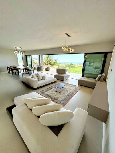 Ocean & Mountain views from a stunning 5-BR, 6.5-BA new villa at Cascavelle.