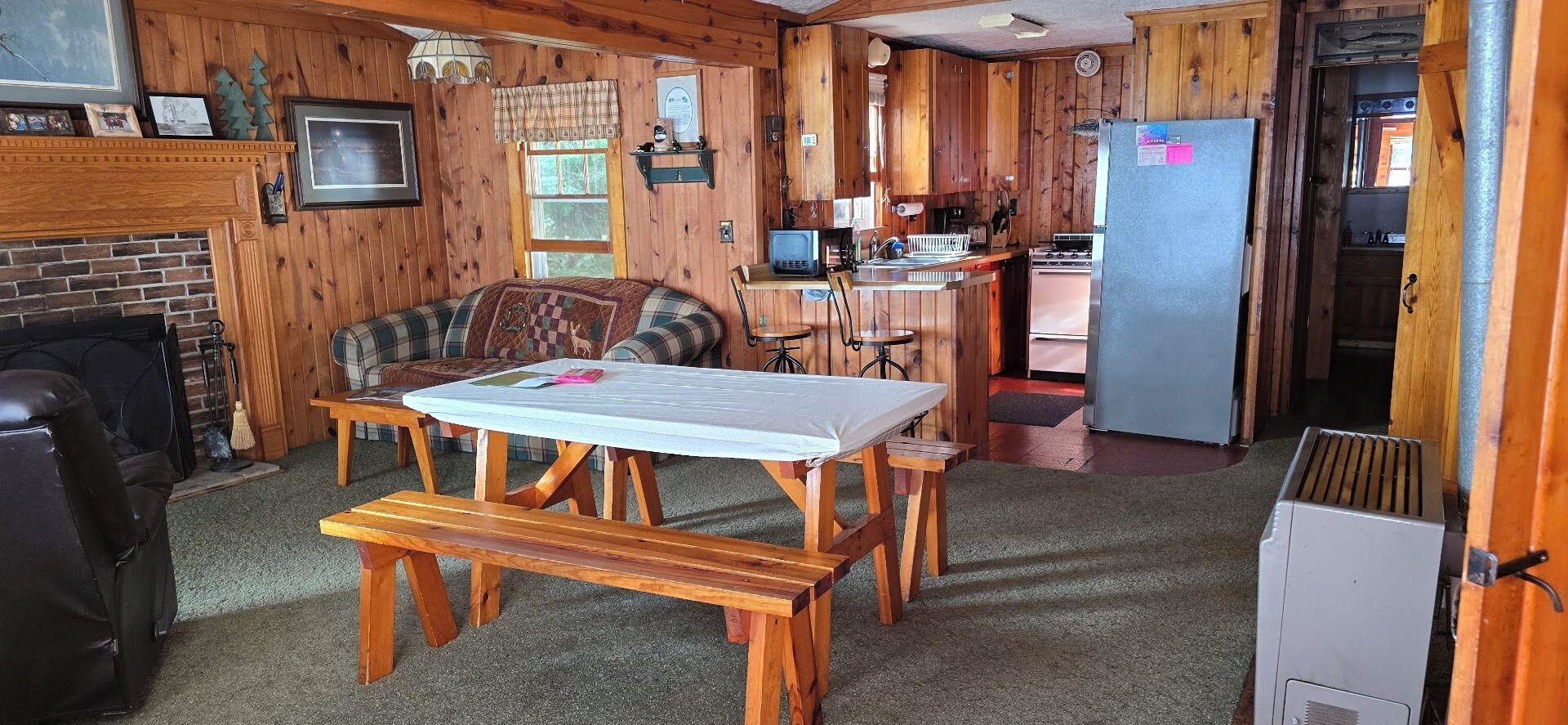 TV, fireplace, DVD player