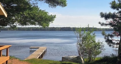 Family and pet friendly, waterfront cabin on Lost Lake, with private dock