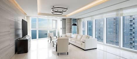 Executive Suite, Ocean View | 3 bilik tidur, peralatan tempat tidur premium, gebar bulu kapas