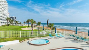 Pool - New Listing! Direct oceanfront 2/2 condo with huge balcony and beachfront pool (Ormond Beach)