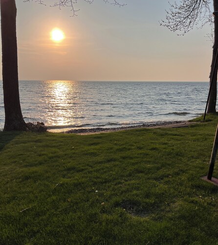 Charming lakefront retreat on Mille Lacs Lake east side with stunning sunsets.