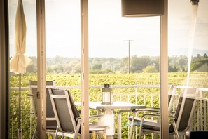 Outdoor dining - Apartment 'West View' with Vineyard Views, Private Terrace and Wi-Fi (Vogtsburg im Kaiserstuhl)